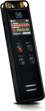 Kodak VRC 550 čierna / Diktafón / 8GB / až 581 hodín záznamu / microSD / USB-C / 2x 3.5mm (VRC550)