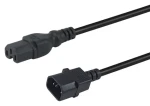 Equip C14-C15 čierna / Predlžovací napájací kábel / 3 m / 250 V / 10 A (112171)