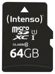 INTENSO UHS-I Performance 64GB čierna / Pamäťová karta microSDXC / UHS-I U1 / Class 10 / čítanie 90 MB/s (3424490)
