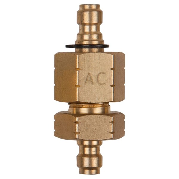 KS Tools 150.2653 Dvojitý adaptérový kus M14x1,25 vnútorný a vonkajší závit a 1/4" hadicová prípojka; 150.2653
