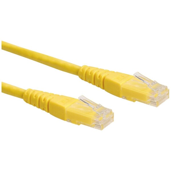 Roline 21.15.0925 RJ45 sieťové káble, prepojovacie káble CAT 6 U/UTP 1.50 m žltá netienený 1 ks; 21.15.0925