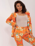 Orange elegantní dámský set s potiskem 2XL