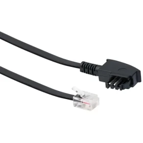 Schwaiger RJ-12-TAE-F čierna / Telefónny kábel / 6P2C-6P4C / 3 m (TAL6531533)