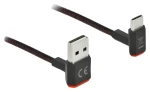 DeLock USB-A - USB-C čierna / Kábel / USB 2.0 / zalomený / 0,5 m (85275)