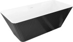 MEXEN - Tava voľne stojaca vaňa reliéf 170 x 75, biela/čierna, bez krytky prepadu a zátky 52851707575-SS