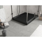 MEXEN - Flow+ sprchová vanička obdĺžniková 80 x 90, čierna mat 46R708090H