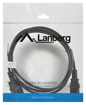 Lanberg predlžovací kábel C13-C14 čierna / Napájací kábel / 1,8 m (CA-C13E-10CC-0018-BK)