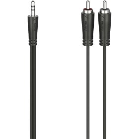 Hama 00205110 jack / cinch audio prepojovací kábel [2x cinch zástrčka - 1x jack zástrčka 3,5 mm] 1.5 m čierna; 00205110