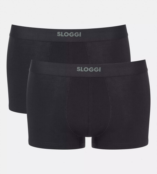 Pánske boxerky EVER Ease Hipster 2P - BLACK - black 0004 - SLOGGI BLACK S