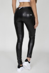 Dámske Black Leather Mid Waist XL bordó