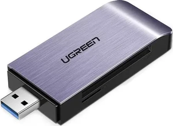 Ugreen Čítačka pamäťových kariet USB-A 3.0 (M) - micro SD amp; SD amp; CF amp; čítačka kariet MS strieborná (50541)