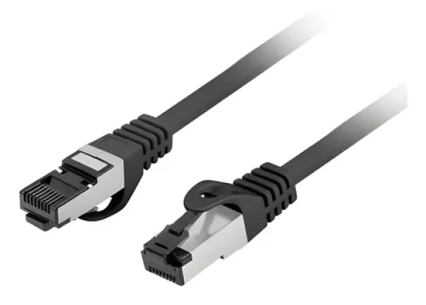 Lanberg CAT8.1 S/FTP CU 2m čierna / Patch kábel / LSZH / 2000 MHz / 40 Gbit / s / Fluke (PCF8-10CU-0200-BK)