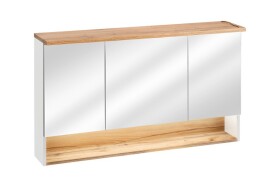COMAD - Zrkadlová skrinka 120cm 3 dvierka BAHAMA WHITE 5907611648391