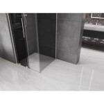 MEXEN/S - Velár sprchovací kút, posuvné dvere 90 x 90, grafit, nikel kartáčovaný 871-090-090-41-97