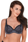 Dámska podprsenka Cloe BS0 1214 Tmavo šedý vzor - Gaia 80B tm.šedá-vzor