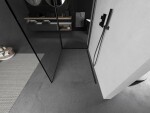 MEXEN/S - Kyoto Sprchová zástena WALK-IN 110 x 70, čierny vzor, grafit metal 800-110-212-95-70-070