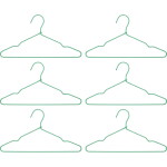 House Doctor Ramínka na šaty Wire Green – set 6 ks