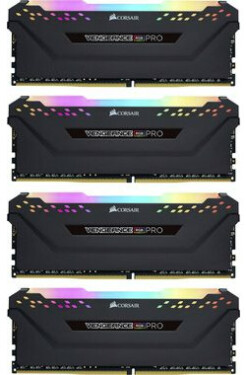 Corsair Vengeance RGB Pro 32GB (4x8GB) 3600MHz čierna / DDR4 / PC4-28800 / CL16-19-19-36 / 1.35V / XMP2.0 / dopredaj (CMW32GX4M4D3600C16)