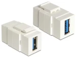 DeLock Keystone adaptér 5 Gbps USB A (F) - USB A (F) biela (86319)