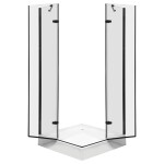 KERRA - Sprchovací kút Flow 90 Čierny (bez vaničky) 5907548116468