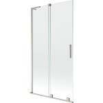 MEXEN/S - Velar L dvojkrídlová posuvná vaňová zástena 100 x 150, transparent, nikel kartáčovaný 896-100-003-01-97