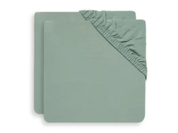Jollein Prestieradlo napínacie 120x60 cm 2 ks Ash Green (2511-507-00095)