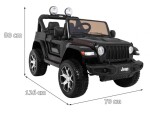 Mamido Elektrické autíčko Jeep Wrangler Rubicon 4x4 čierne