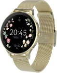 Forever Velora SB-306 zlaté / Chytré hodinky / 1.19 "/ AMOLED / 390×390 px / Bluetooth 5.2 / Android. iOS (GSM180306)