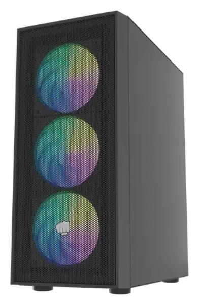 Fury Shobo SH8F ARGB čierna / PC skriňa / Midi Tower / okno / 2x USB 3.0 / 4X 120mm ARGB / bez zdroja (NFO-2402)