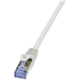 LogiLink CQ3132S RJ45 sieťové káble, prepojovacie káble CAT 6A S/FTP 40 m sivá s ochranou, samozhášavý, kompletné tienenie, bez halogénov, párové tienenie 1 ks; CQ3132S