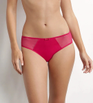 Dámske nohavičky z bio bavlny DIM GENEROUS COTTON BIO SLIP - DIM - červená L