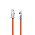 Dudao Dátový kábel L24AL / USB-A / Lightning uhlový kábel s otočením o 180 ° 30W / 1 m / oranžová (149816)