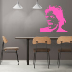 Veselá Stena Samolepka Mick Jagger Farba: šedá, Veľkosť: 60 x 60 cm