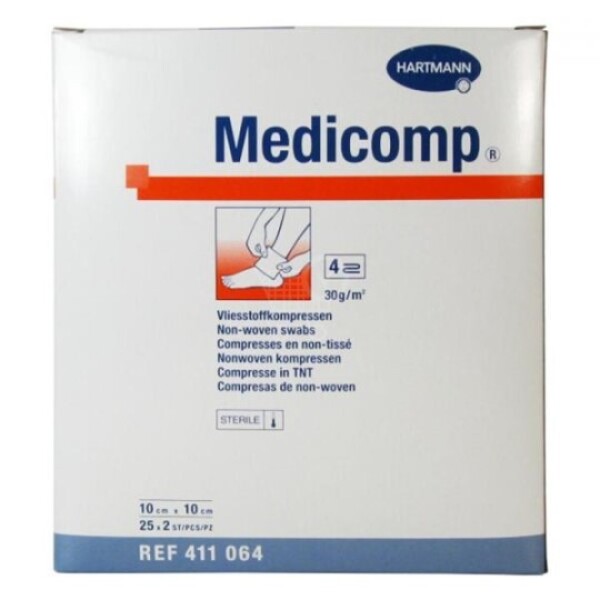 MEDICOMP 10 x 10cm nesterilný 100 kusov