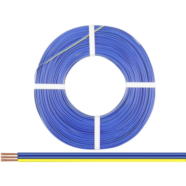 Donau Elektronik 318-223-50 opletenie / lanko 3 x 0.14 mm² + 3 x 0.14 mm² modrá, modrá, žltá 50 m; 318-223-50