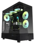 DarkFlash DPX90 čierna / ATX / 3x ventilátor / 270 ° panorama sklo / USB-C 3.1 / bez zdroja (DPX90 Black)