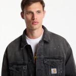 Bunda Carhartt WIP Helston Jacket UNISEX Black Destroy Wash, Splatter XS