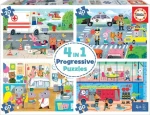 Educa Puzzle Hrdinovia v akcii 4v1 (20 40 60 80 dielikov)