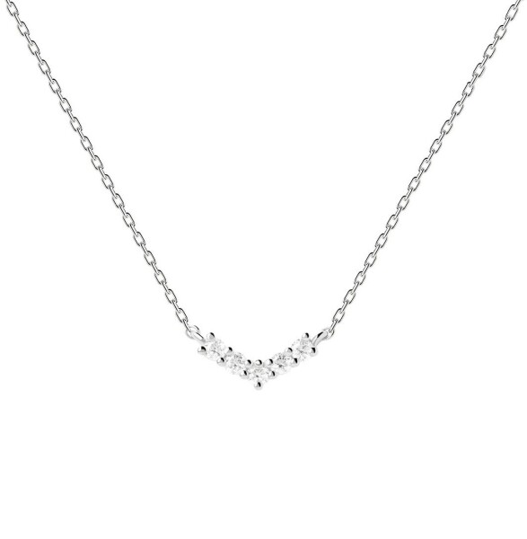 PDPAOLA Romantický strieborný náhrdelník MINI CROWN Silver CO02-485-U