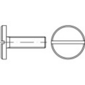 TOOLCRAFT 119019 skrutky s plochou hlavou M4 2 mm drážka DIN 923 ocel glavanizované zinkom 100 ks; 119019
