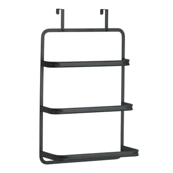MSV Závesný držiak na uteráky čierny / Držiak na uteráky / nerezová oceľ / 42 cm