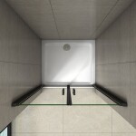 H K - Sprchové dvere dvojkrídlové BLACK SAFIR D2 90, 86-90 x 200 cm SE-BLACKSAFIRD290