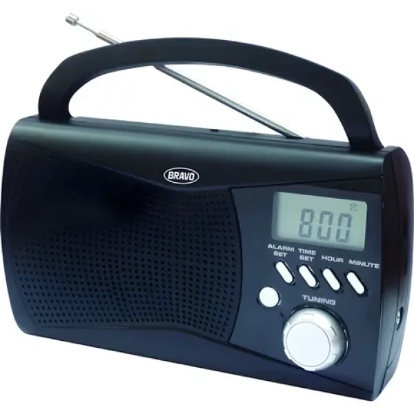 Bravo B-6010 čierna / Prenosné rádio / FM/AM / Teleskopická anténa / Sieť/batérie (100001117931)