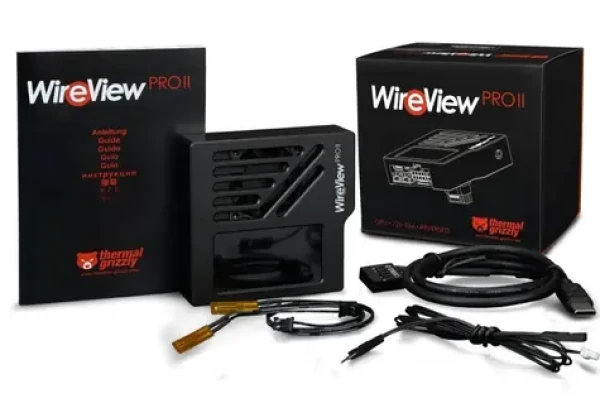 Thermal Grizzly WireView Pro II čierna Reverse / Monitor spotreby energie / 12V-2x6-pin / USB-C / TFT IPS displej (TG-WV-P2-H19R)