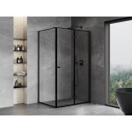 MEXEN/S - Mist-F sprchovací kút skladacie dvere pravá 90 x 100, čierna okraj, čierna 8A6T-090-100-70-70-P
