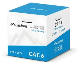 Lanberg FTP kábel Cat6 sivý / Inštalačný kábel / Cu / PVC / 305 m / CPR / Fluke Passed (LCF6-11CU-0305-S)