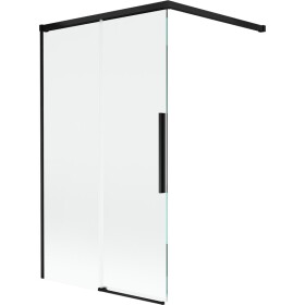 MEXEN/S - Rox vaňová zástena 2-krídlová posuvná 100 x 150, transparent, čierna 8C9-100-003-70-00