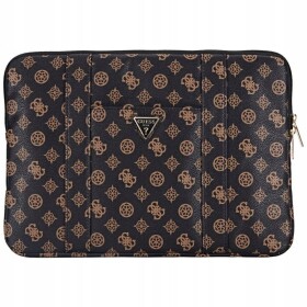 Guess Taška Guess Sleeve 14" Peony Pocket Triangle Čierny