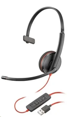 Poly 80S01AA Blackwire 3210 čierna / Náhlavná súprava / mikrofón / jedno slúchadlo / USB-A (80S01AA)