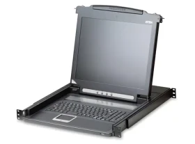 Aten Slideaway LCD 17" čierna / KVM konzola / 1U rack / 1280 x 1024 px (CL1000M-ATA-2XK06A1G)